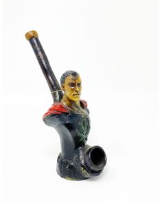 Face Characters Pipe Glass 