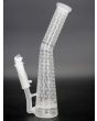 Smoking Water Pipe White Matte Honeycomb