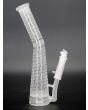 Smoking Water Pipe White Matte Honeycomb
