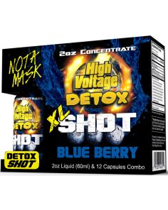 High Voltage Detox XL Shot Blue Berry 1 Bottle + 12 Capsules