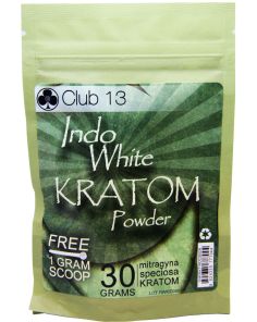 Indo White Kratom Powder Club13 Mitragyna Speciosa