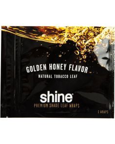 Shine Golden Honey Flavor Natural 3 Wraps Pack Rolling Tobacco Leaf